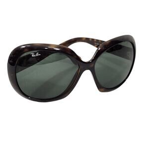 RAY-BAN SUNGLASSES RB4098 JACKIE OHH II 710/71 TORTOISE BROWN LARGE FRAMES